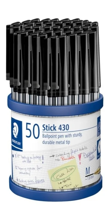 Staedtler 430 Black Ballpoint Pens